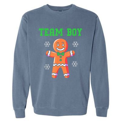 Christmas Gingerbread Man Team Boy Gender Reveal Garment-Dyed Sweatshirt