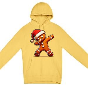 Christmas Gingerbread Man Dabbing Santa Xmas Funny Gift Premium Pullover Hoodie