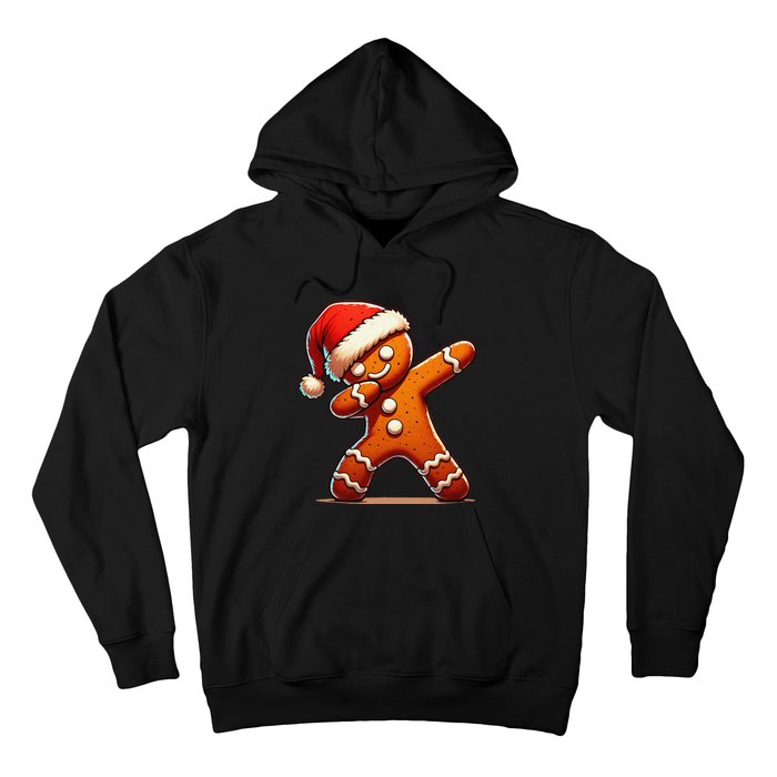 Christmas Gingerbread Man Dabbing Santa Xmas Funny Gift Hoodie