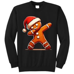 Christmas Gingerbread Man Dabbing Santa Xmas Funny Gift Sweatshirt