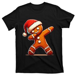 Christmas Gingerbread Man Dabbing Santa Xmas Funny Gift T-Shirt