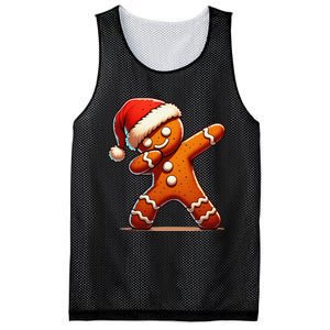 Christmas Gingerbread Man Dabbing Santa Xmas Funny Gift Mesh Reversible Basketball Jersey Tank