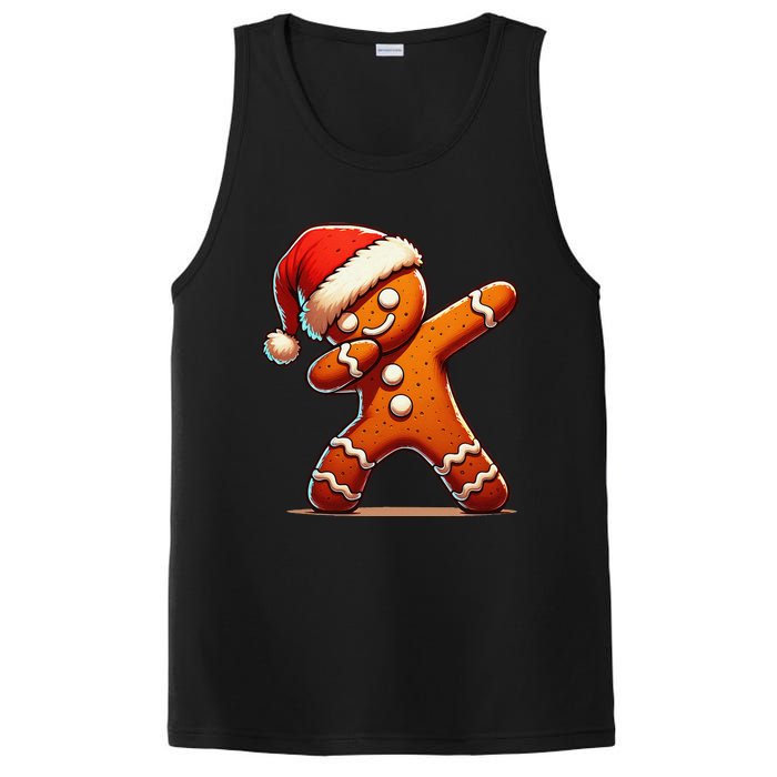 Christmas Gingerbread Man Dabbing Santa Xmas Funny Gift PosiCharge Competitor Tank