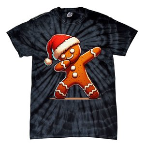 Christmas Gingerbread Man Dabbing Santa Xmas Funny Gift Tie-Dye T-Shirt