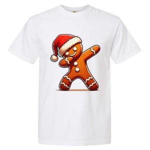 Christmas Gingerbread Man Dabbing Santa Xmas Funny Gift Garment-Dyed Heavyweight T-Shirt