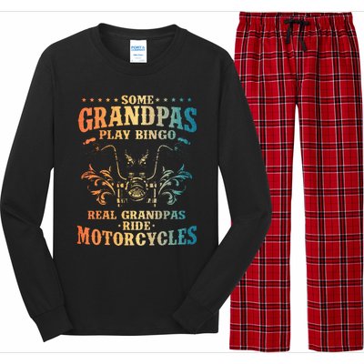 Cool Grandpa Motorcycle Design For Biker Motorbike Lover Long Sleeve Pajama Set