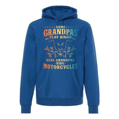 Cool Grandpa Motorcycle Design For Biker Motorbike Lover Premium Hoodie