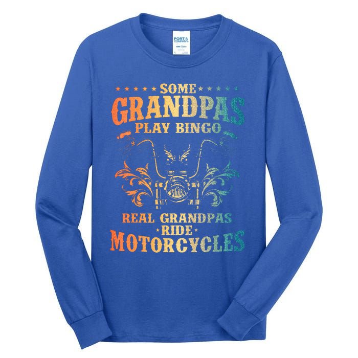 Cool Grandpa Motorcycle Design For Biker Motorbike Lover Tall Long Sleeve T-Shirt