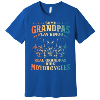 Cool Grandpa Motorcycle Design For Biker Motorbike Lover Premium T-Shirt