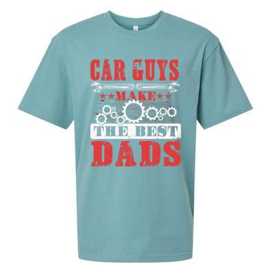 Car Guys Make The Best Dads Gift Funny Garage Mechanic Dad Sueded Cloud Jersey T-Shirt