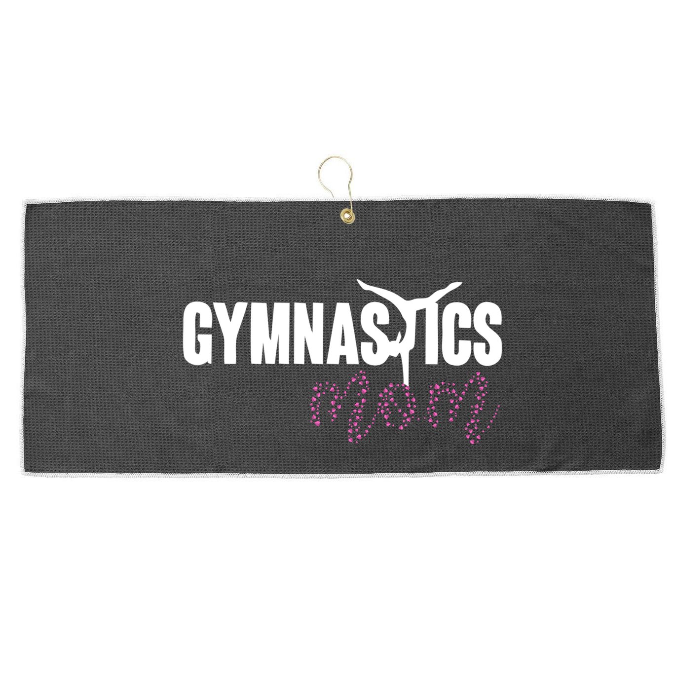 Cute Gymnastics Mom Of A Gymnast Mom Large Microfiber Waffle Golf Towel