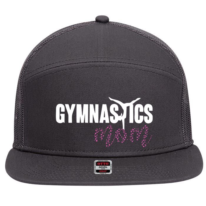 Cute Gymnastics Mom Of A Gymnast Mom 7 Panel Mesh Trucker Snapback Hat