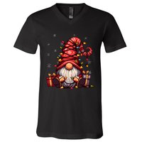 Cute Gnome Matching Outfit Family Merry Christmas V-Neck T-Shirt