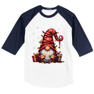 Cute Gnome Matching Outfit Family Merry Christmas Baseball Sleeve Shirt