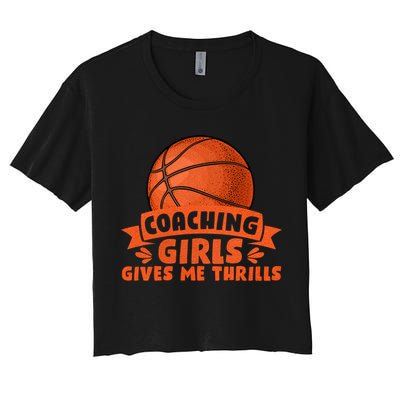Coaching Gives Me Thrills Gift Basketball Coach Gift Crop Top