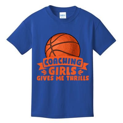 Coaching Gives Me Thrills Gift Basketball Coach Gift Kids T-Shirt