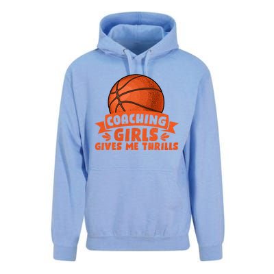 Coaching Gives Me Thrills Gift Basketball Coach Gift Unisex Surf Hoodie