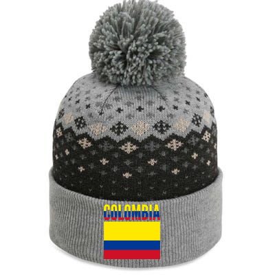 Colombian Gift Meaningful Gift Colombia Country Flag Great Gift The Baniff Cuffed Pom Beanie