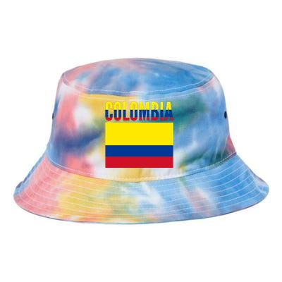 Colombian Gift Meaningful Gift Colombia Country Flag Great Gift Tie Dye Newport Bucket Hat