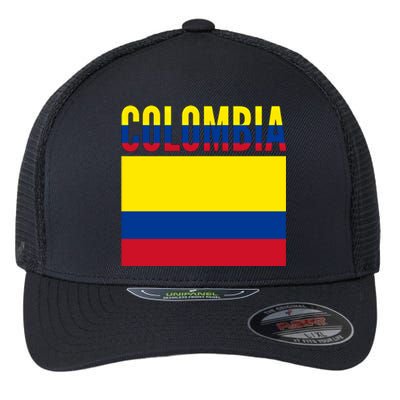 Colombian Gift Meaningful Gift Colombia Country Flag Great Gift Flexfit Unipanel Trucker Cap