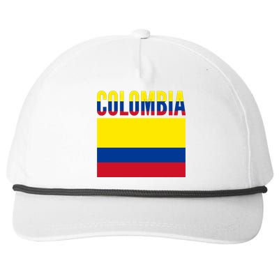 Colombian Gift Meaningful Gift Colombia Country Flag Great Gift Snapback Five-Panel Rope Hat