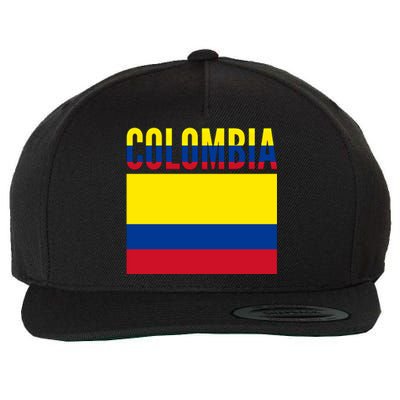 Colombian Gift Meaningful Gift Colombia Country Flag Great Gift Wool Snapback Cap