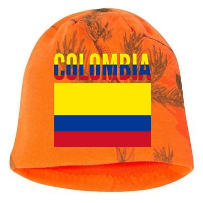 Colombian Gift Meaningful Gift Colombia Country Flag Great Gift Kati - Camo Knit Beanie