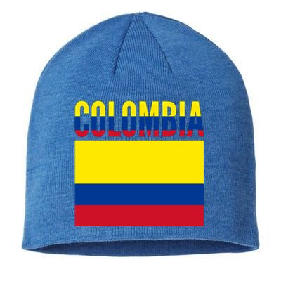 Colombian Gift Meaningful Gift Colombia Country Flag Great Gift Sustainable Beanie