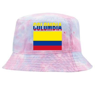 Colombian Gift Meaningful Gift Colombia Country Flag Great Gift Tie-Dyed Bucket Hat