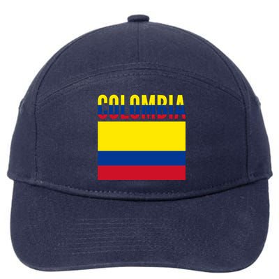 Colombian Gift Meaningful Gift Colombia Country Flag Great Gift 7-Panel Snapback Hat