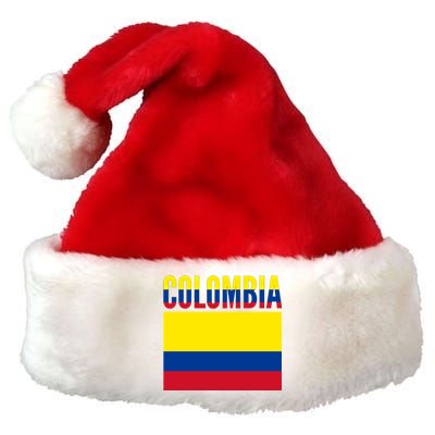 Colombian Gift Meaningful Gift Colombia Country Flag Great Gift Premium Christmas Santa Hat