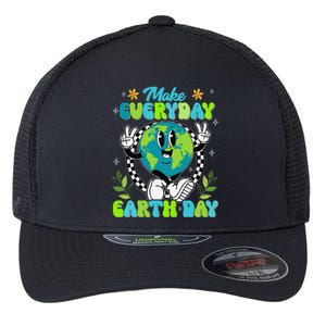 Cute Groovy Make Everyday Earth Day Classroom Teachers Flexfit Unipanel Trucker Cap