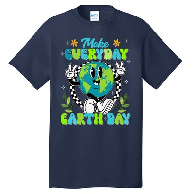 Cute Groovy Make Everyday Earth Day Classroom Teachers Tall T-Shirt