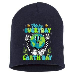 Cute Groovy Make Everyday Earth Day Classroom Teachers Short Acrylic Beanie