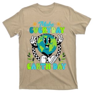 Cute Groovy Make Everyday Earth Day Classroom Teachers T-Shirt