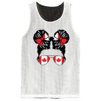 Canadian Girl Messy Hair Canada Pride Patriotic Mesh Reversible Basketball Jersey Tank