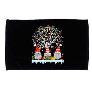 Cute Gnomes Merry Christmas Light Family Gnome Xmas Matching Microfiber Hand Towel