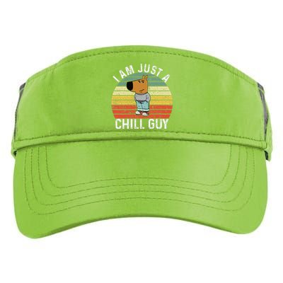 Chill Guy Meme Dog Cool Internet Statement Gift Adult Drive Performance Visor