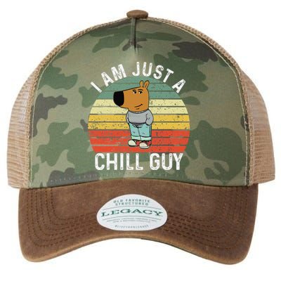 Chill Guy Meme Dog Cool Internet Statement Gift Legacy Tie Dye Trucker Hat