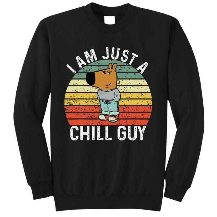 Chill Guy Meme Dog Cool Internet Statement Gift Sweatshirt