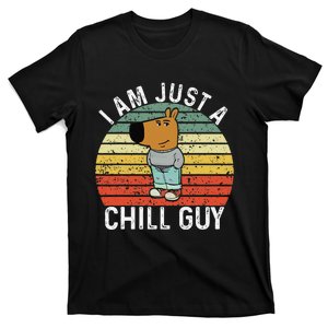 Chill Guy Meme Dog Cool Internet Statement Gift T-Shirt