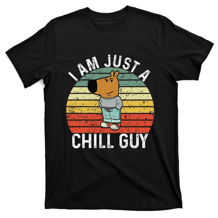 Chill Guy Meme Dog Cool Internet Statement Gift T-Shirt