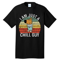 Chill Guy Meme Dog Cool Internet Statement Gift Tall T-Shirt