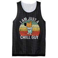 Chill Guy Meme Dog Cool Internet Statement Gift Mesh Reversible Basketball Jersey Tank