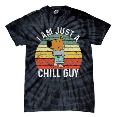 Chill Guy Meme Dog Cool Internet Statement Gift Tie-Dye T-Shirt