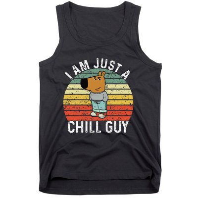 Chill Guy Meme Dog Cool Internet Statement Gift Tank Top