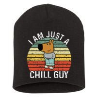 Chill Guy Meme Dog Cool Internet Statement Gift Short Acrylic Beanie