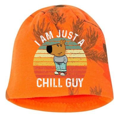 Chill Guy Meme Dog Cool Internet Statement Gift Kati - Camo Knit Beanie