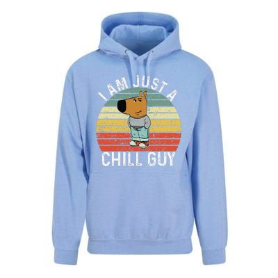 Chill Guy Meme Dog Cool Internet Statement Gift Unisex Surf Hoodie