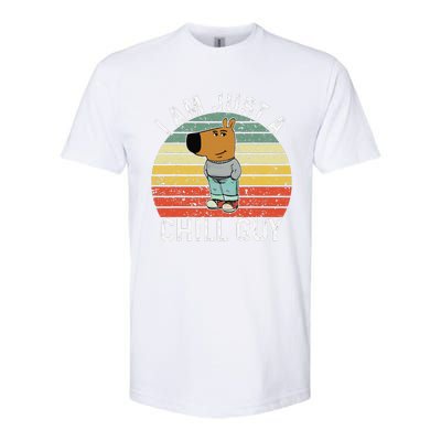 Chill Guy Meme Dog Cool Internet Statement Gift Softstyle CVC T-Shirt